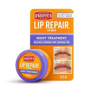 NEW 4 PACK O'Keeffe's Lip Repair Night Treatment Balm .25 OZ